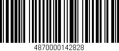 Código de barras (EAN, GTIN, SKU, ISBN): '4870000142828'