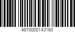 Código de barras (EAN, GTIN, SKU, ISBN): '4870000143160'