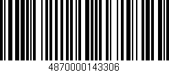 Código de barras (EAN, GTIN, SKU, ISBN): '4870000143306'