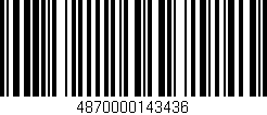 Código de barras (EAN, GTIN, SKU, ISBN): '4870000143436'