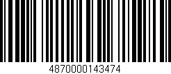 Código de barras (EAN, GTIN, SKU, ISBN): '4870000143474'