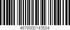 Código de barras (EAN, GTIN, SKU, ISBN): '4870000143504'