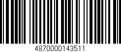Código de barras (EAN, GTIN, SKU, ISBN): '4870000143511'