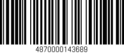 Código de barras (EAN, GTIN, SKU, ISBN): '4870000143689'
