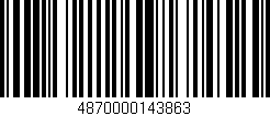 Código de barras (EAN, GTIN, SKU, ISBN): '4870000143863'
