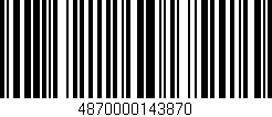 Código de barras (EAN, GTIN, SKU, ISBN): '4870000143870'