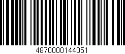 Código de barras (EAN, GTIN, SKU, ISBN): '4870000144051'