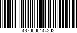 Código de barras (EAN, GTIN, SKU, ISBN): '4870000144303'