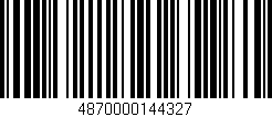 Código de barras (EAN, GTIN, SKU, ISBN): '4870000144327'