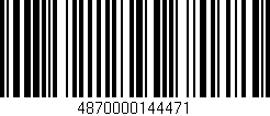 Código de barras (EAN, GTIN, SKU, ISBN): '4870000144471'