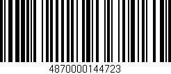 Código de barras (EAN, GTIN, SKU, ISBN): '4870000144723'