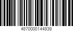 Código de barras (EAN, GTIN, SKU, ISBN): '4870000144839'