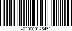 Código de barras (EAN, GTIN, SKU, ISBN): '4870000146451'