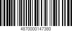 Código de barras (EAN, GTIN, SKU, ISBN): '4870000147380'