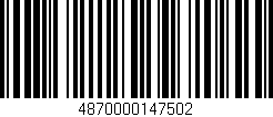 Código de barras (EAN, GTIN, SKU, ISBN): '4870000147502'