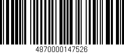 Código de barras (EAN, GTIN, SKU, ISBN): '4870000147526'