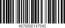 Código de barras (EAN, GTIN, SKU, ISBN): '4870000147540'