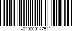 Código de barras (EAN, GTIN, SKU, ISBN): '4870000147571'