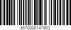 Código de barras (EAN, GTIN, SKU, ISBN): '4870000147953'