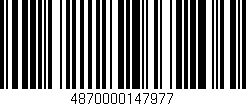 Código de barras (EAN, GTIN, SKU, ISBN): '4870000147977'