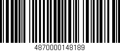 Código de barras (EAN, GTIN, SKU, ISBN): '4870000148189'