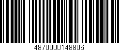 Código de barras (EAN, GTIN, SKU, ISBN): '4870000148806'