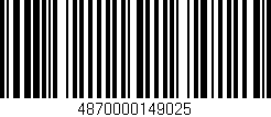 Código de barras (EAN, GTIN, SKU, ISBN): '4870000149025'