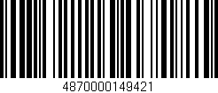 Código de barras (EAN, GTIN, SKU, ISBN): '4870000149421'
