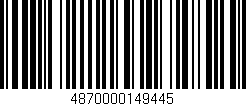 Código de barras (EAN, GTIN, SKU, ISBN): '4870000149445'