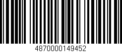 Código de barras (EAN, GTIN, SKU, ISBN): '4870000149452'
