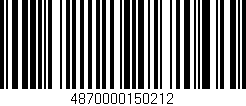 Código de barras (EAN, GTIN, SKU, ISBN): '4870000150212'