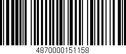 Código de barras (EAN, GTIN, SKU, ISBN): '4870000151158'