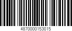 Código de barras (EAN, GTIN, SKU, ISBN): '4870000153015'