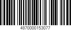 Código de barras (EAN, GTIN, SKU, ISBN): '4870000153077'
