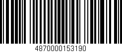 Código de barras (EAN, GTIN, SKU, ISBN): '4870000153190'