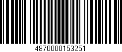 Código de barras (EAN, GTIN, SKU, ISBN): '4870000153251'