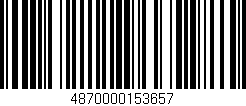 Código de barras (EAN, GTIN, SKU, ISBN): '4870000153657'