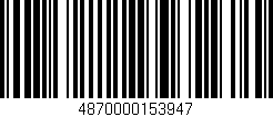 Código de barras (EAN, GTIN, SKU, ISBN): '4870000153947'