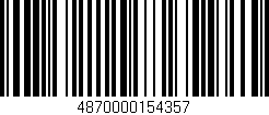 Código de barras (EAN, GTIN, SKU, ISBN): '4870000154357'