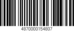 Código de barras (EAN, GTIN, SKU, ISBN): '4870000154807'
