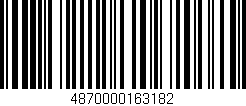 Código de barras (EAN, GTIN, SKU, ISBN): '4870000163182'