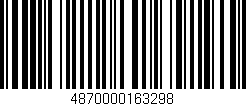 Código de barras (EAN, GTIN, SKU, ISBN): '4870000163298'