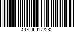 Código de barras (EAN, GTIN, SKU, ISBN): '4870000177363'