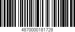Código de barras (EAN, GTIN, SKU, ISBN): '4870000181728'