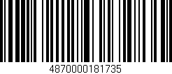 Código de barras (EAN, GTIN, SKU, ISBN): '4870000181735'