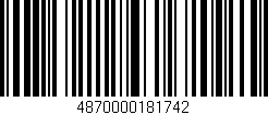 Código de barras (EAN, GTIN, SKU, ISBN): '4870000181742'