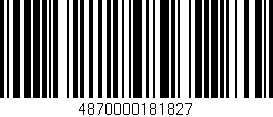 Código de barras (EAN, GTIN, SKU, ISBN): '4870000181827'