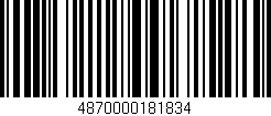 Código de barras (EAN, GTIN, SKU, ISBN): '4870000181834'