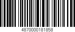 Código de barras (EAN, GTIN, SKU, ISBN): '4870000181858'