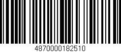 Código de barras (EAN, GTIN, SKU, ISBN): '4870000182510'